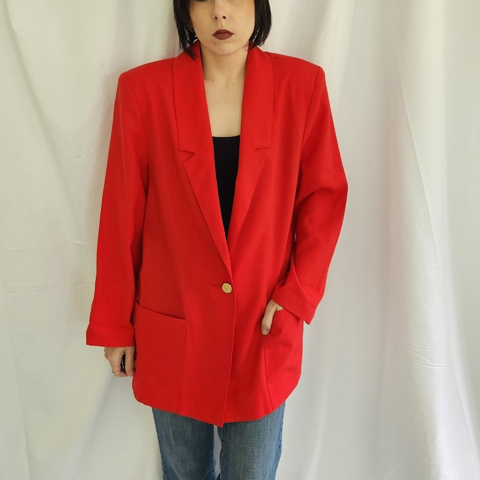 90s Deadstock Red Blazer