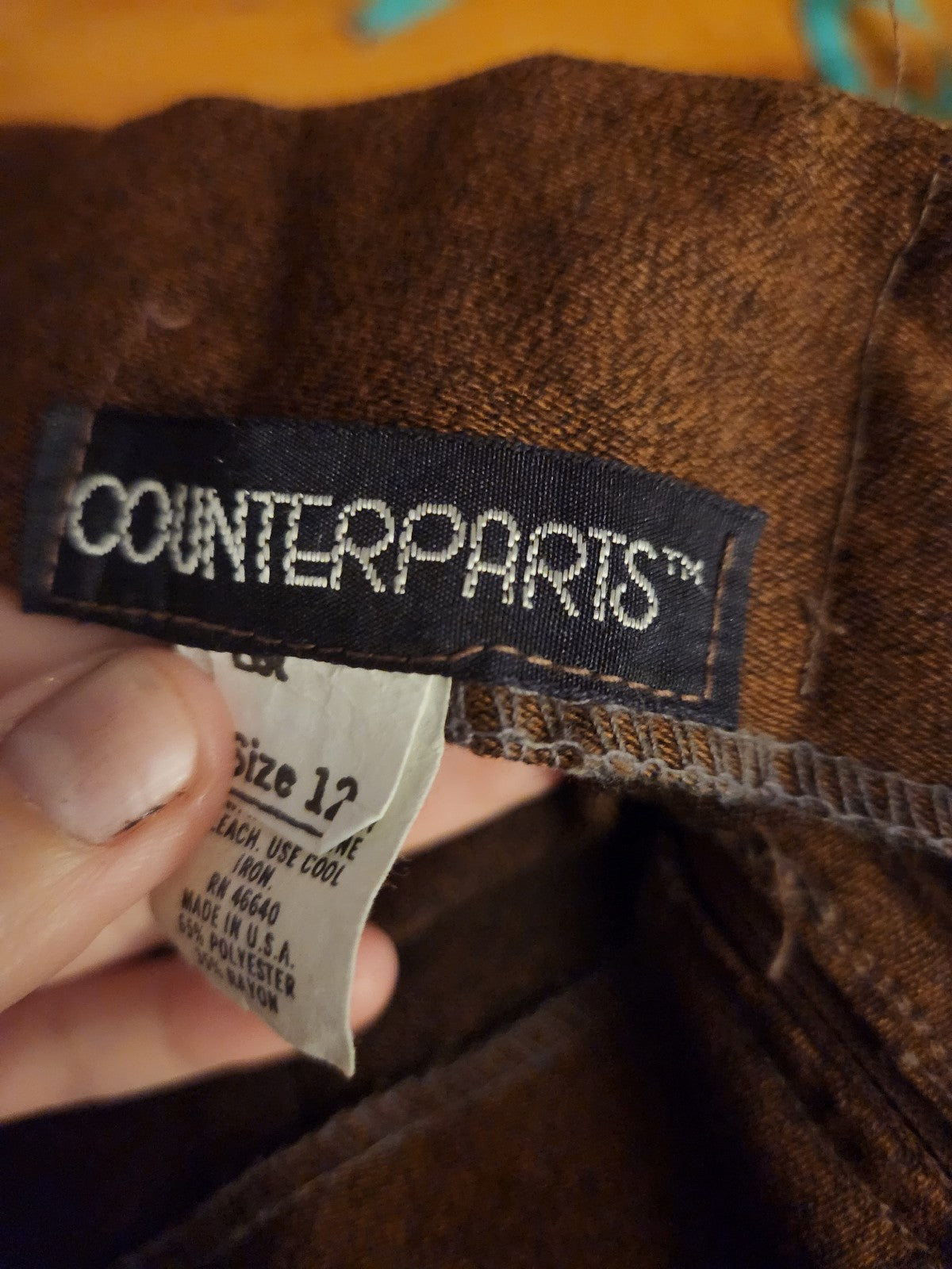 90s Brown Midi Pencil Skirt