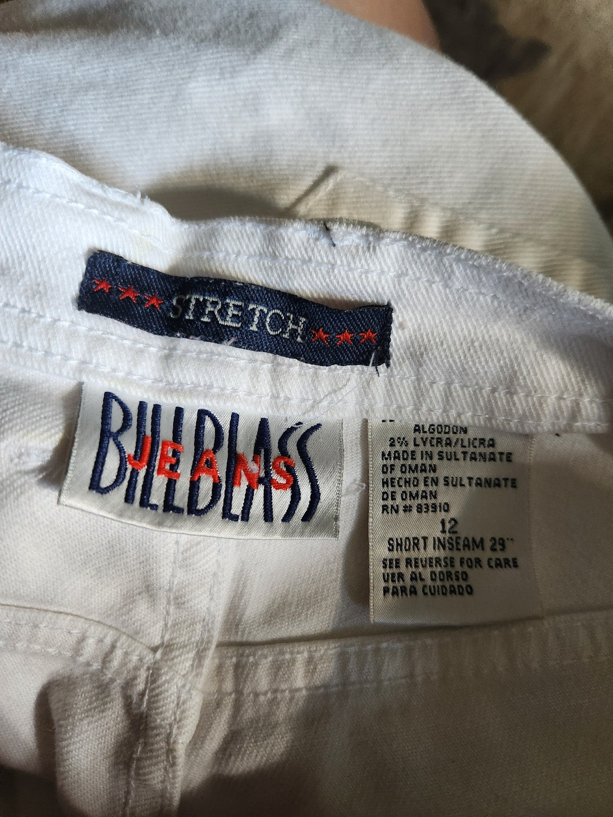 90s White Bill Blass Mom Jeans