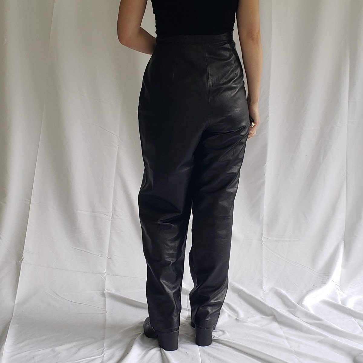 90s Black Leather Pants