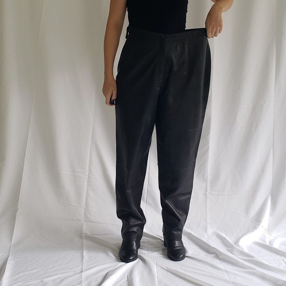 90s Black Leather Pants