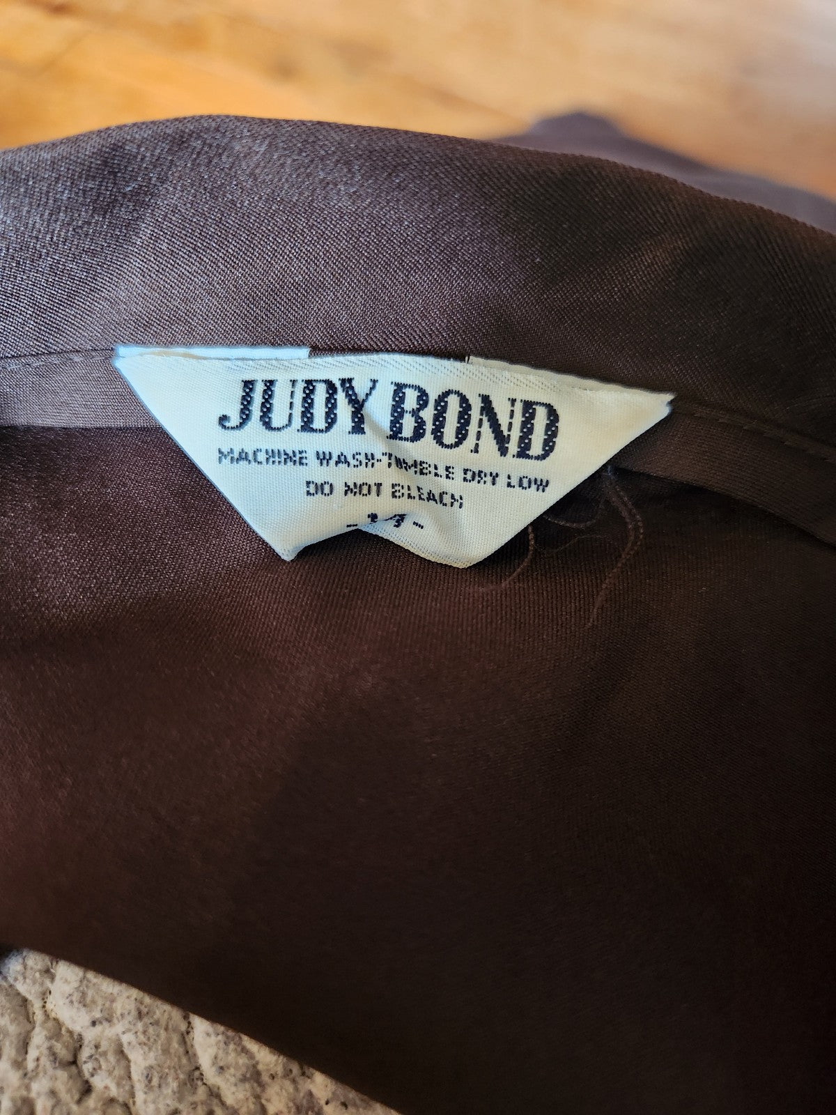 70s Brown Blouse with Bow