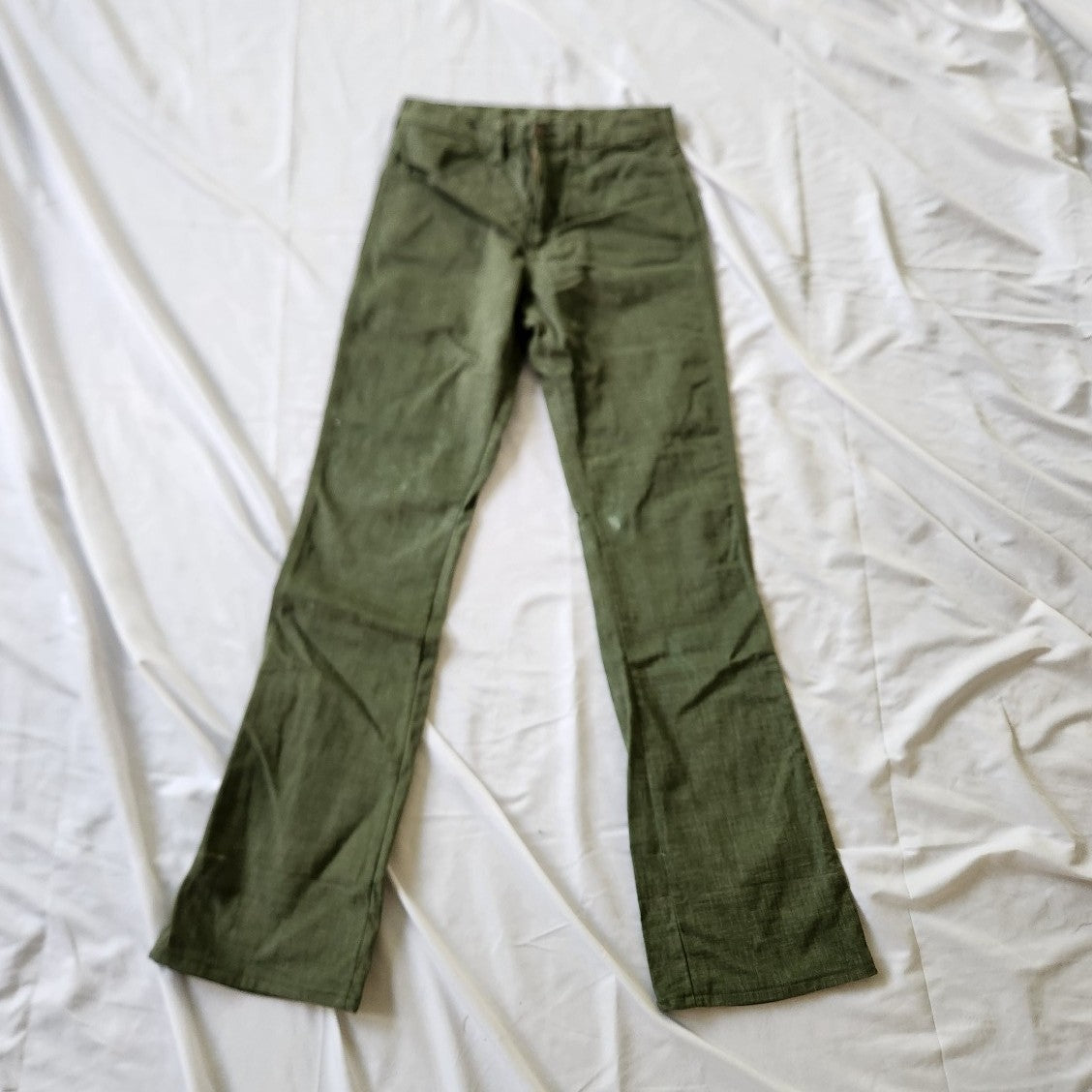 70s Deadstock Green Men's "Flare" Jeans