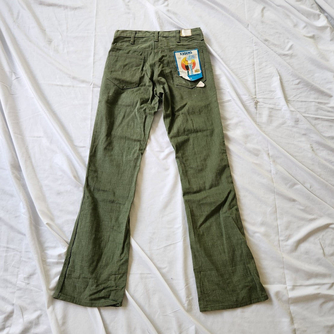 70s Deadstock Green Men's "Flare" Jeans