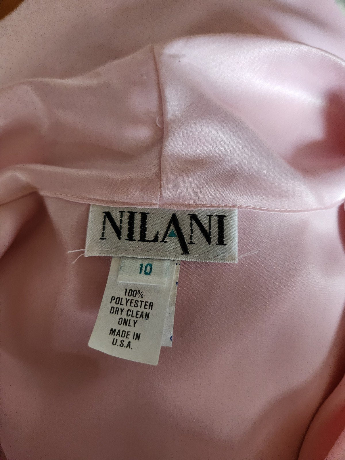 80s Pink Satin Blouse