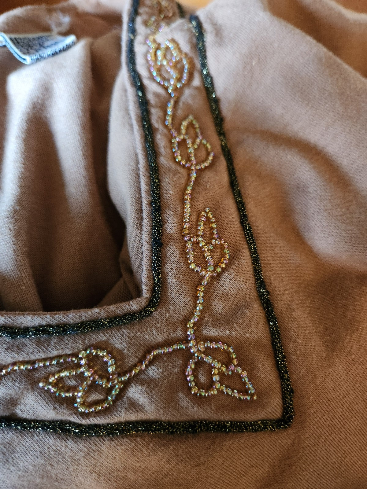 90s Tan and Green Whimsigoth Oversize Tee