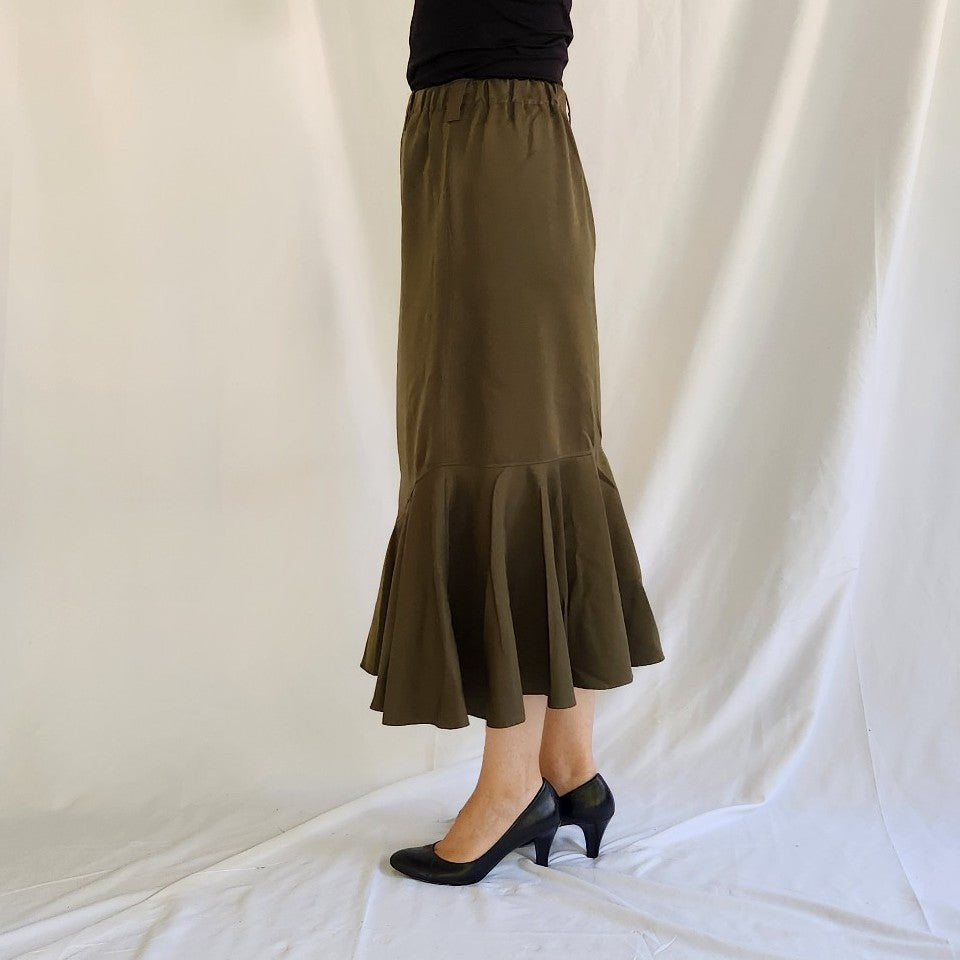 90s(?) Olive Green Tulip Skirt