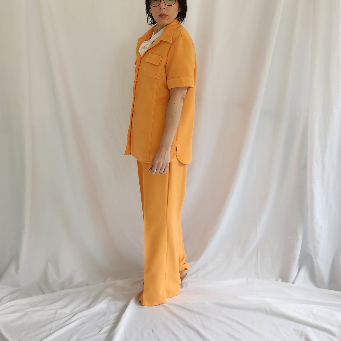 70s Orange Leisure Suit