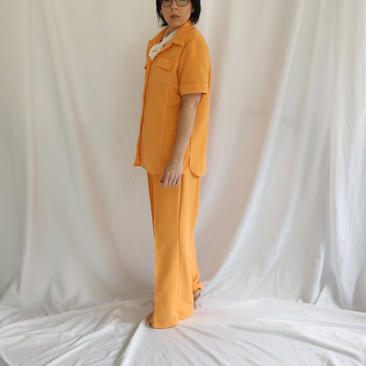 70s Orange Leisure Suit