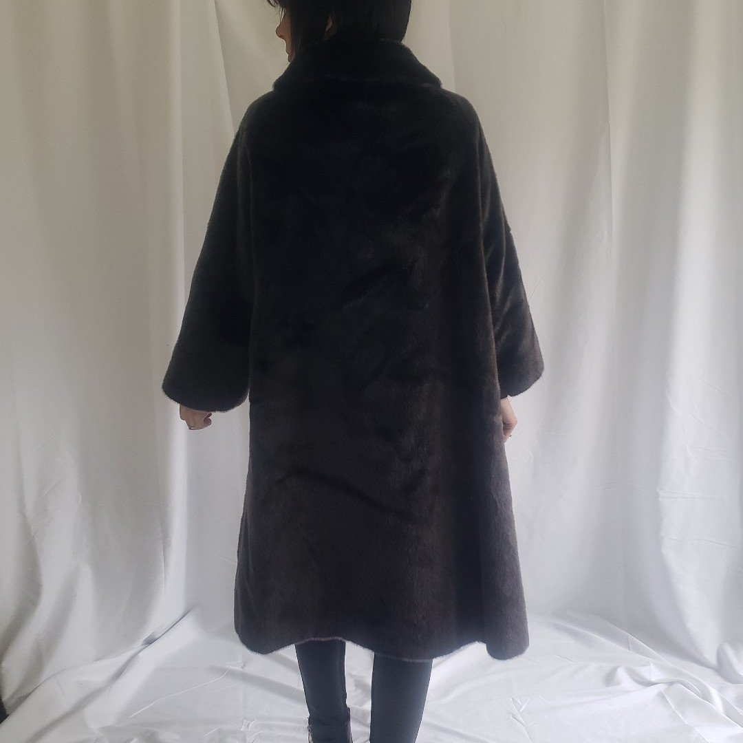 60s/70s Gray Faux Fur Coat