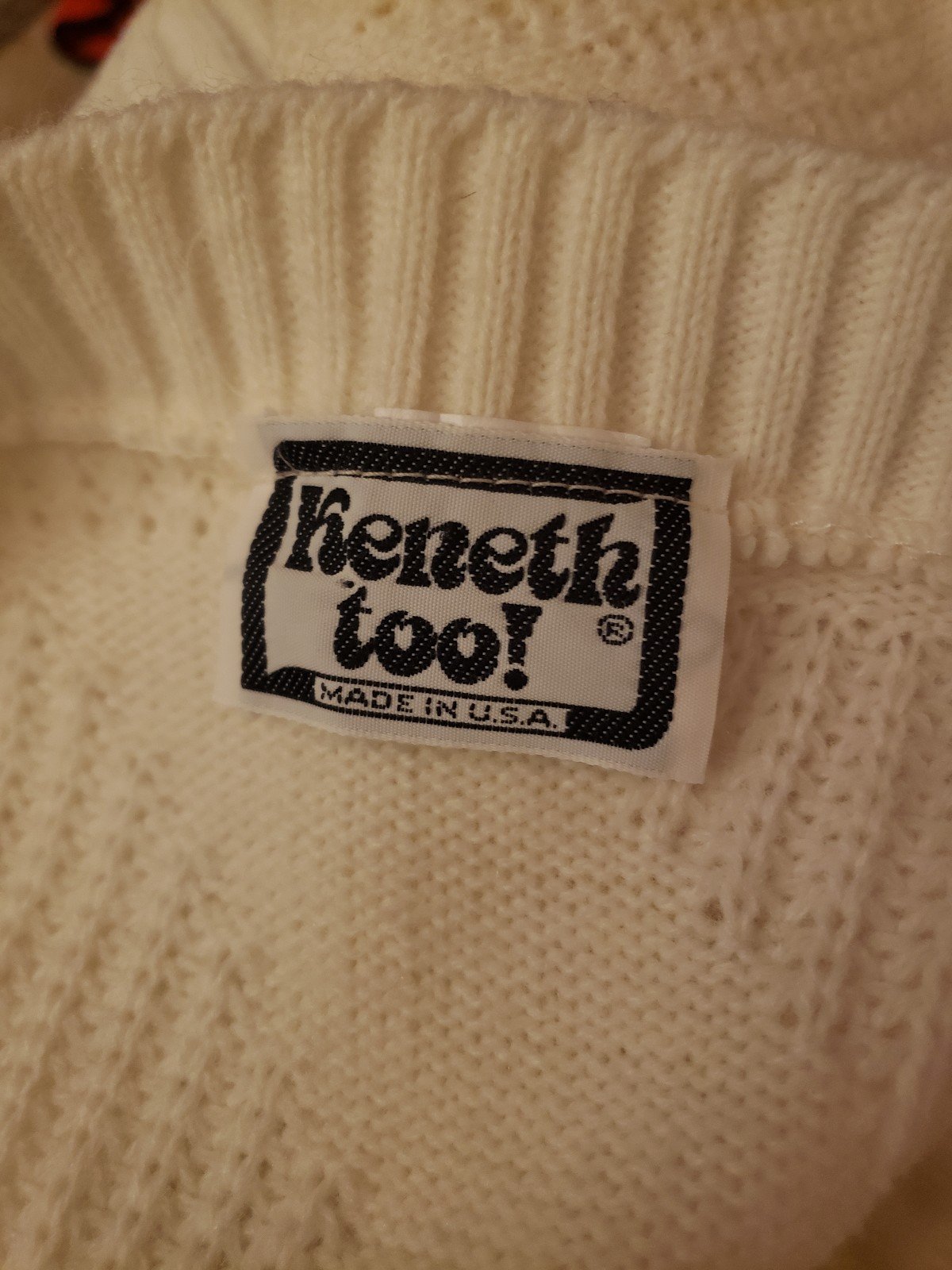 80s White Sweater Vest