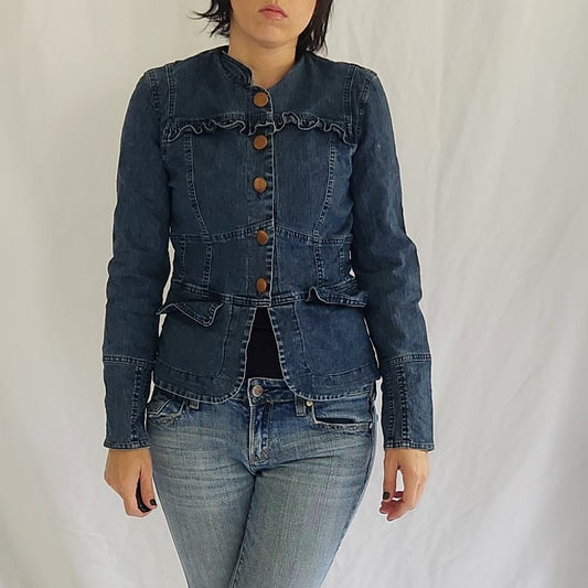 Y2K Frilly Denim Jacket