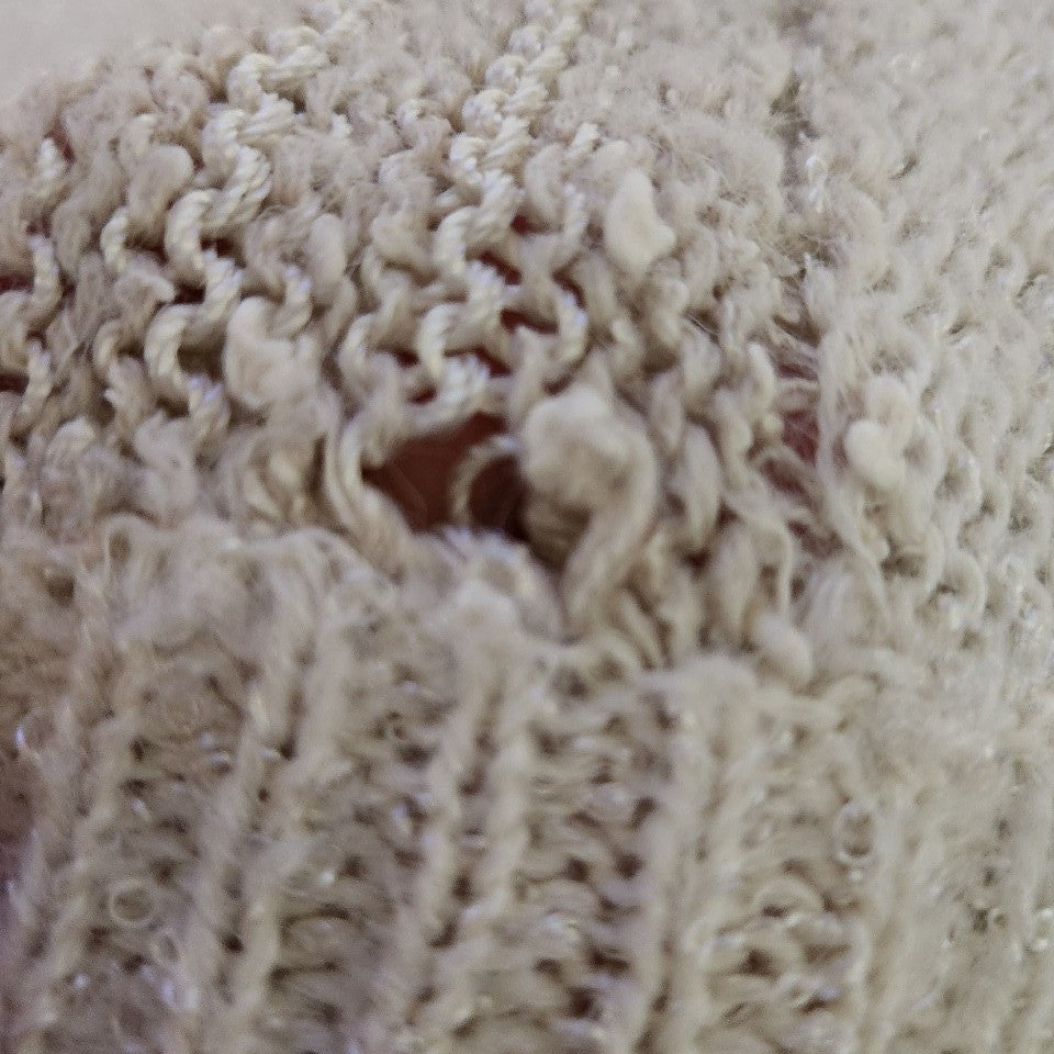 80s Cream Multi-Texture Sweater