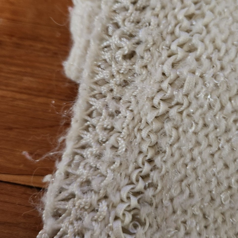 80s Cream Multi-Texture Sweater