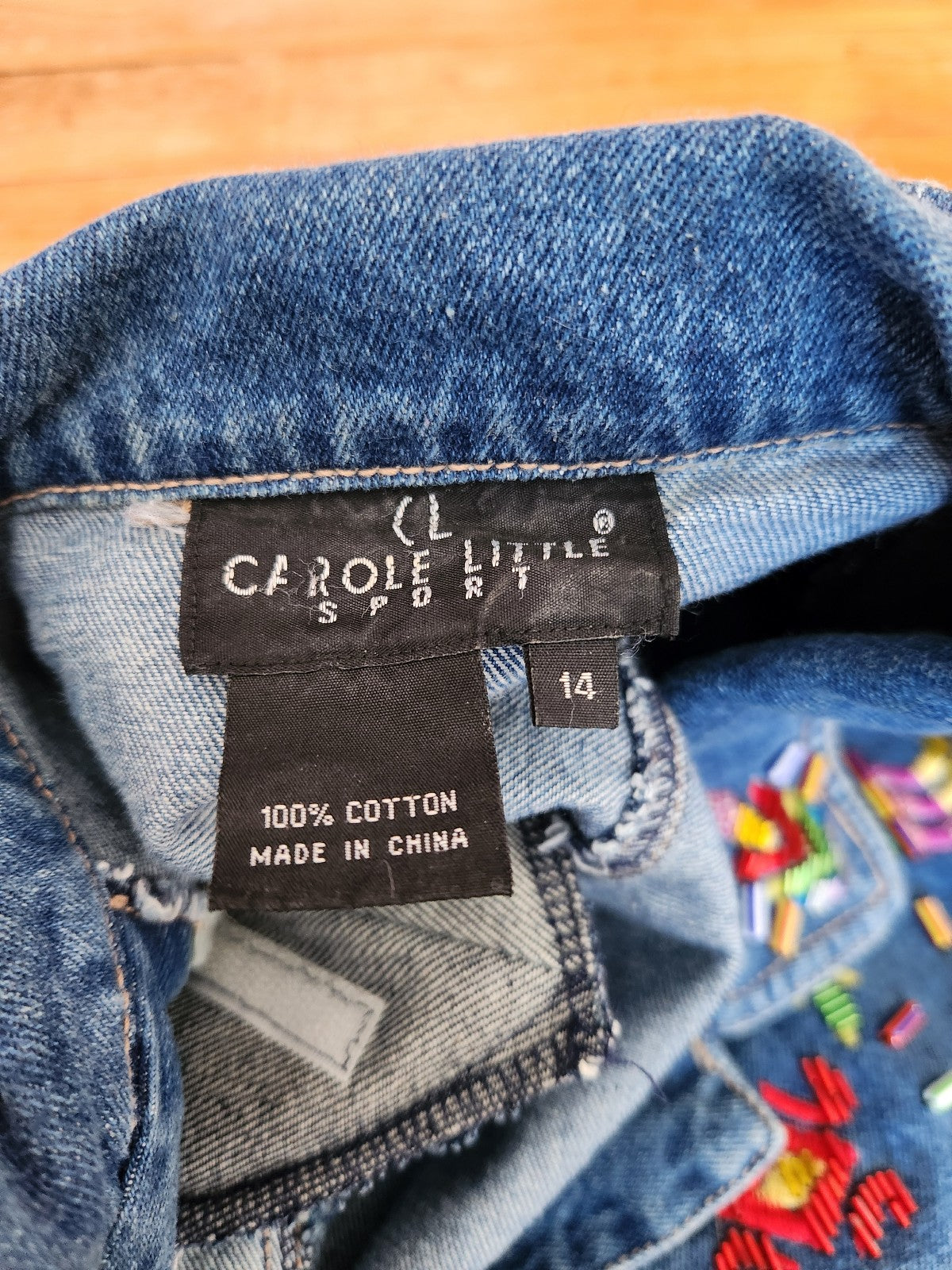90s/Y2K Beaded and Embroidered Denim Jacket