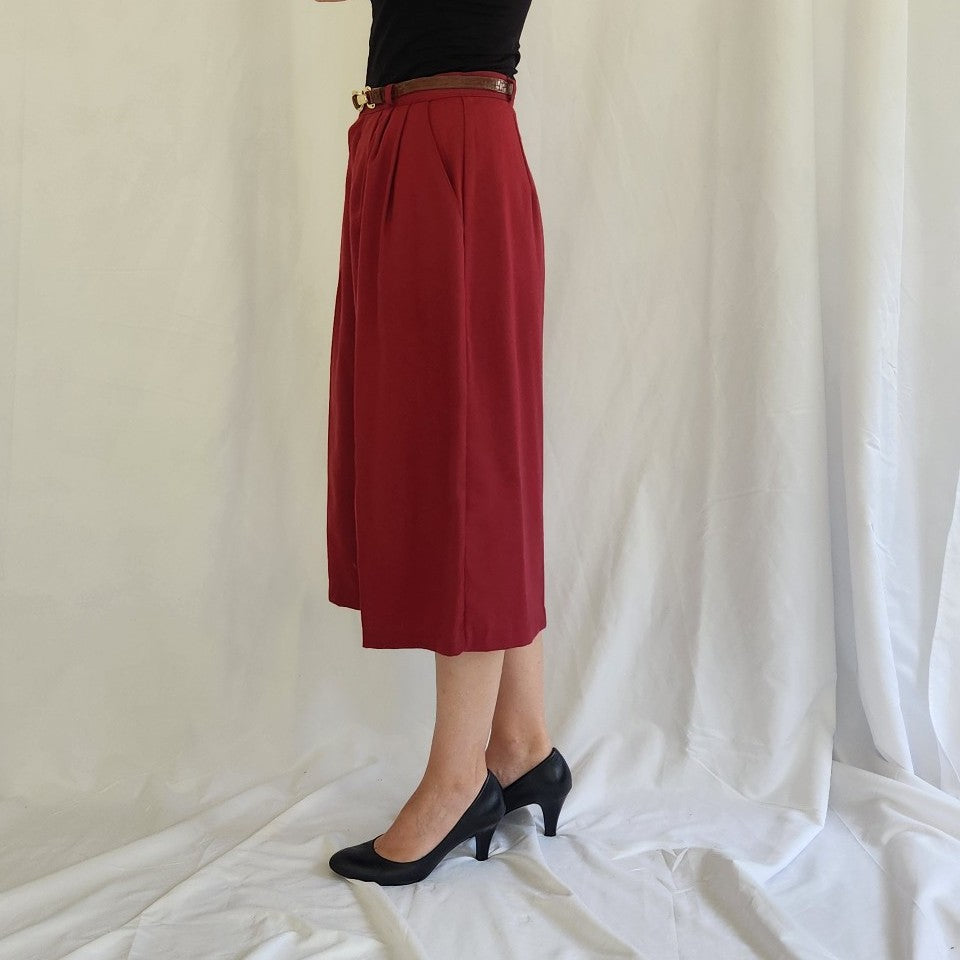 80s Burgundy Palazzo Pants