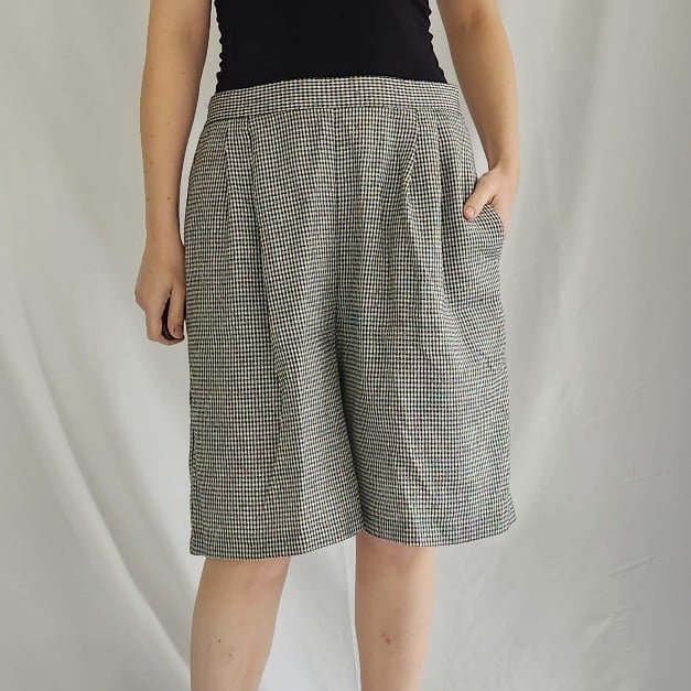 80s/90s Black and White Houndstooth Shorts