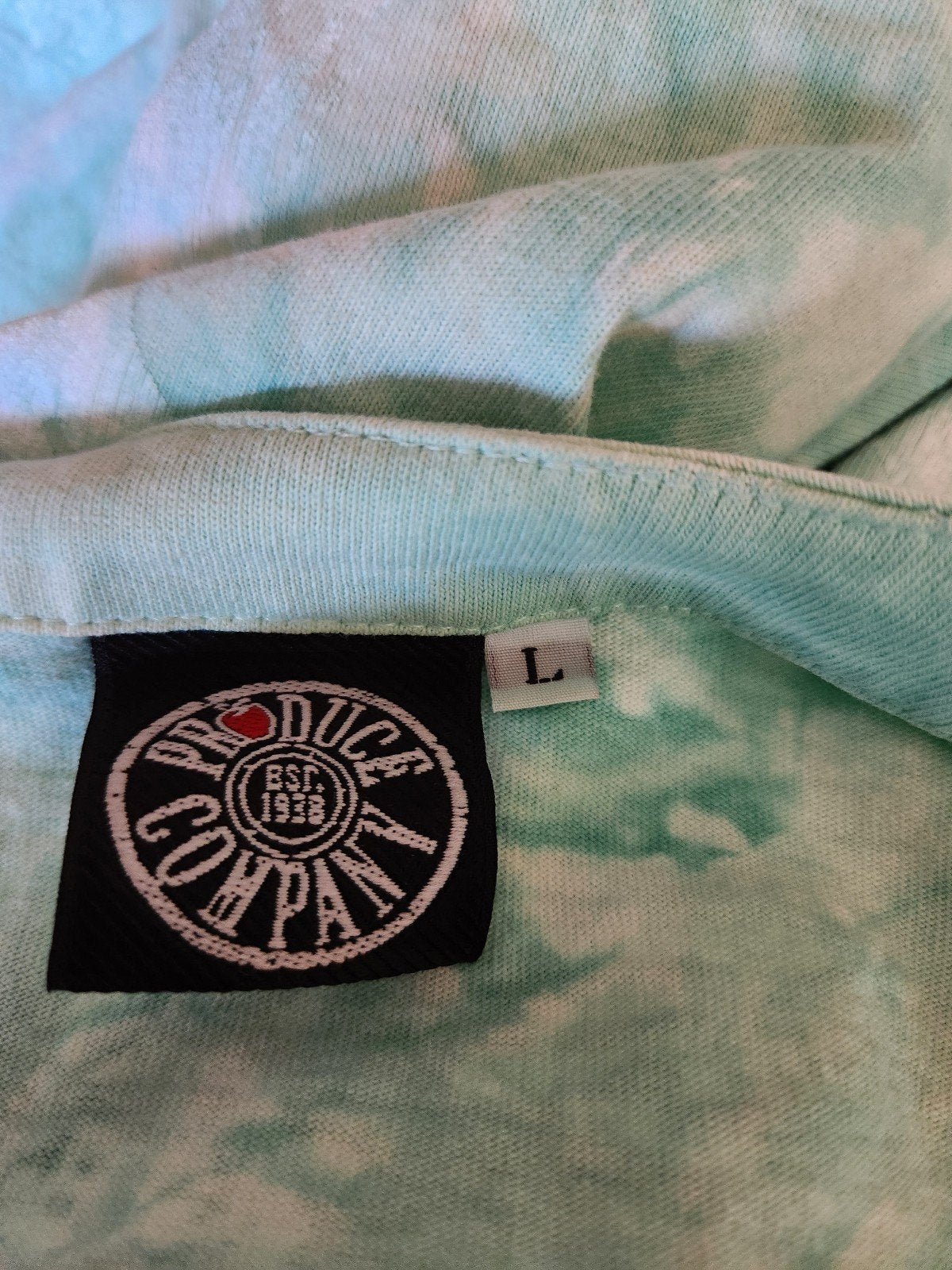 90s Green and White Tie Dye 3 Piece Cotton Set