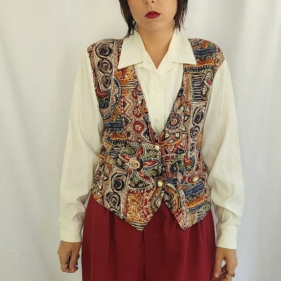 80/90s Whimsigoth Shirt and Vest Combo