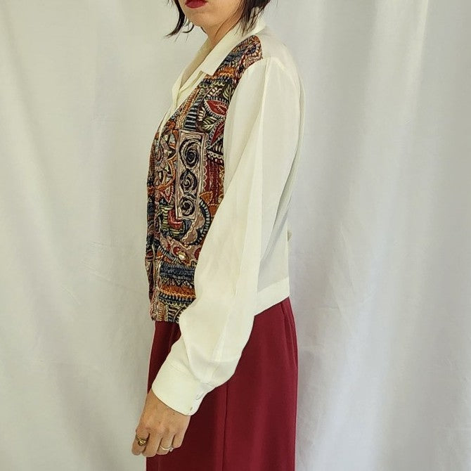 80/90s Whimsigoth Shirt and Vest Combo