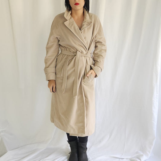 70s Faux Cashmere Trench Coat
