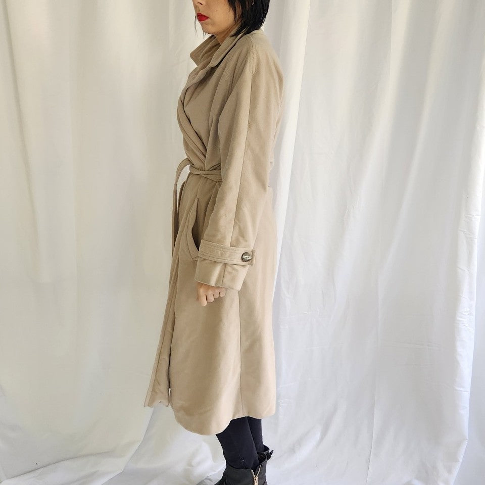 70s Faux Cashmere Trench Coat