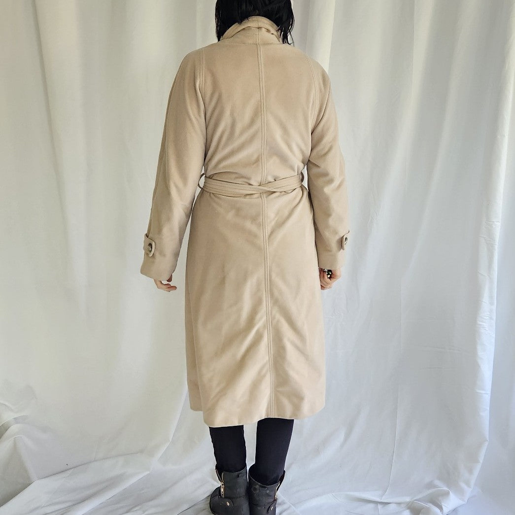 70s Faux Cashmere Trench Coat