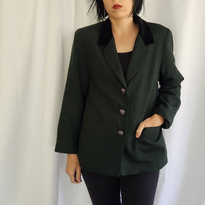 90s Green and Black Blazer