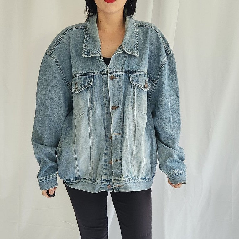90s Denim Jacket with Bugs Bunny Patch