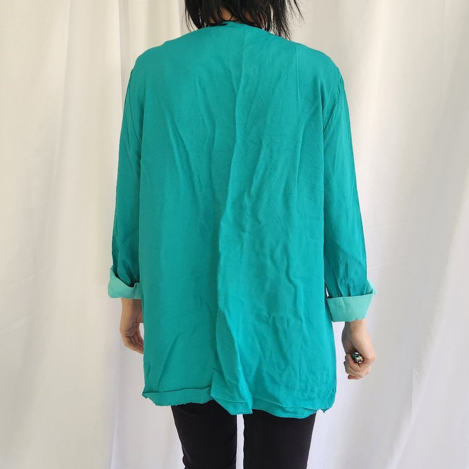 90s Teal Slouchy Blazer