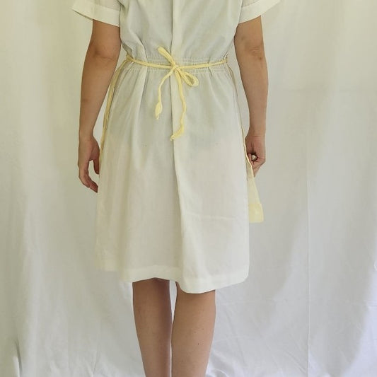 60s Yellow Sheer Hostess Apron