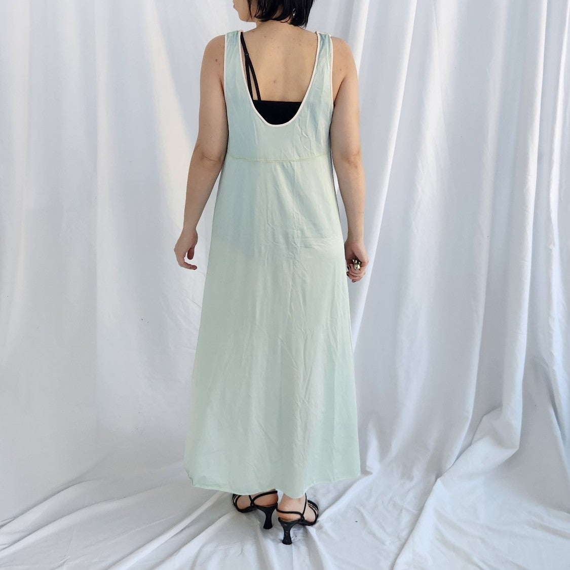 80s Aqua Nylon Nightgown