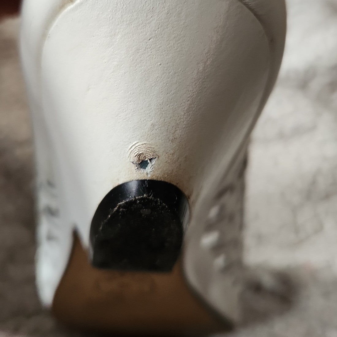 80s White Leather Flats in Original Box