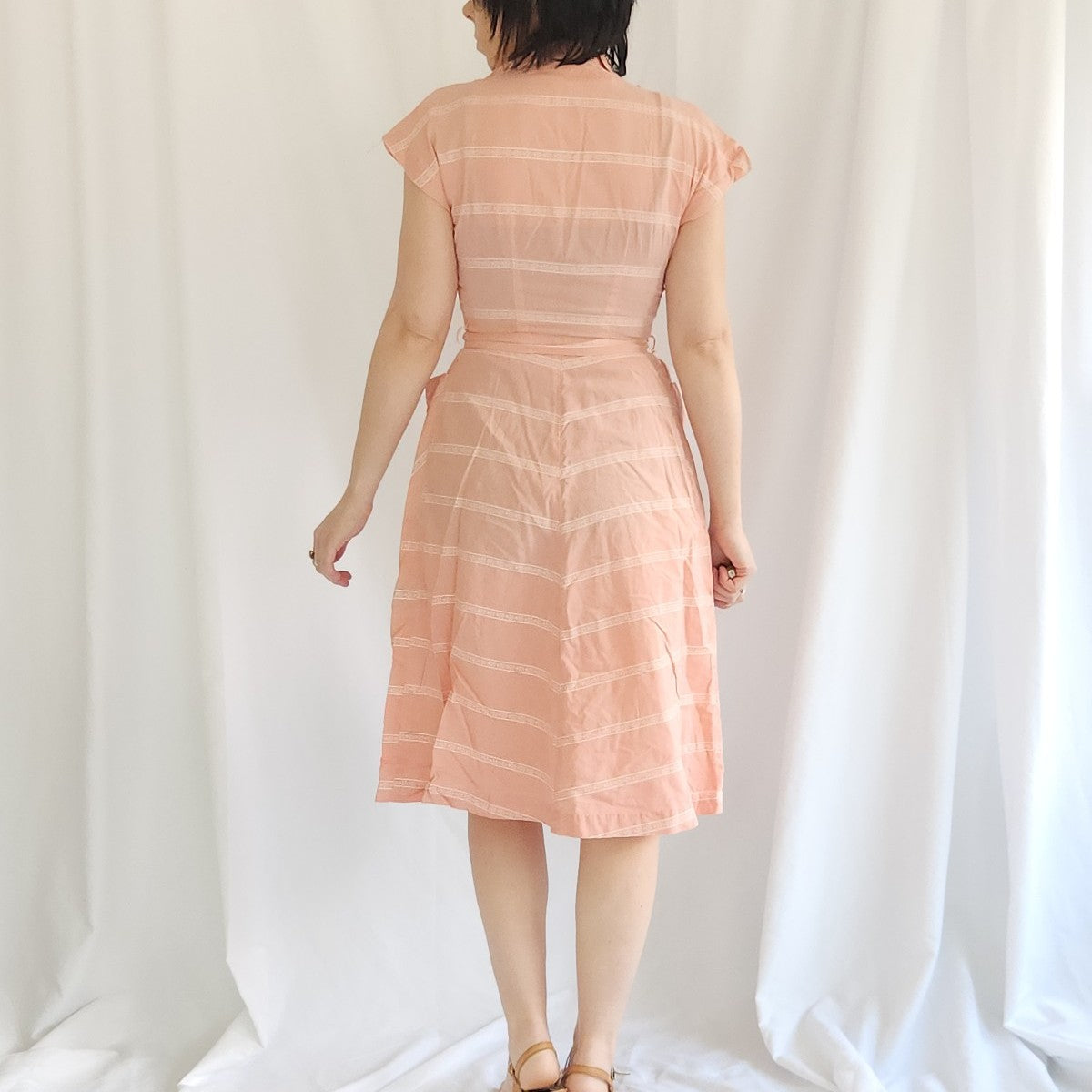 60s Pink and White Day Dress