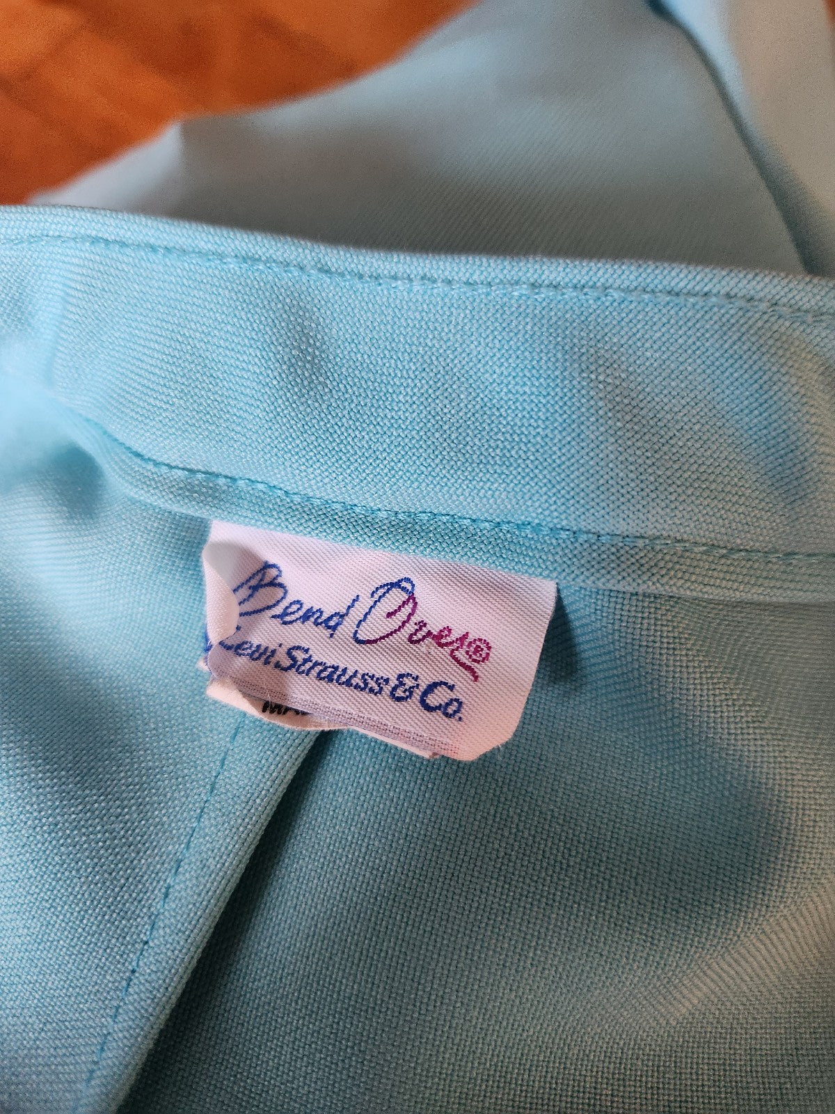 80s Aqua Blue Levi's Bend Over Trousers