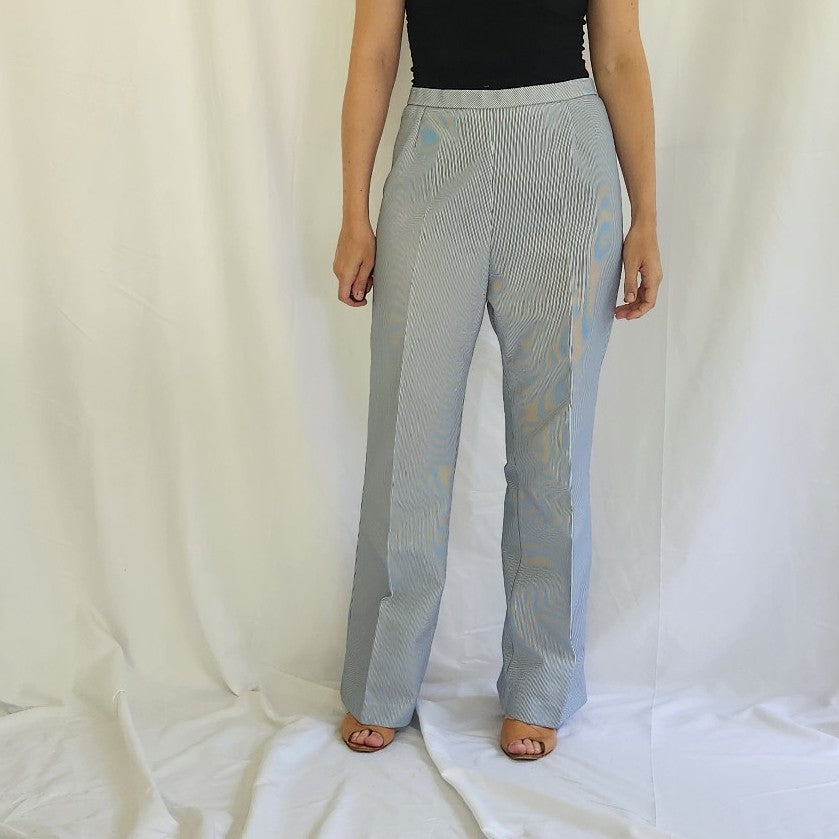 70s/80s Blue and White Pinstripe Trousers