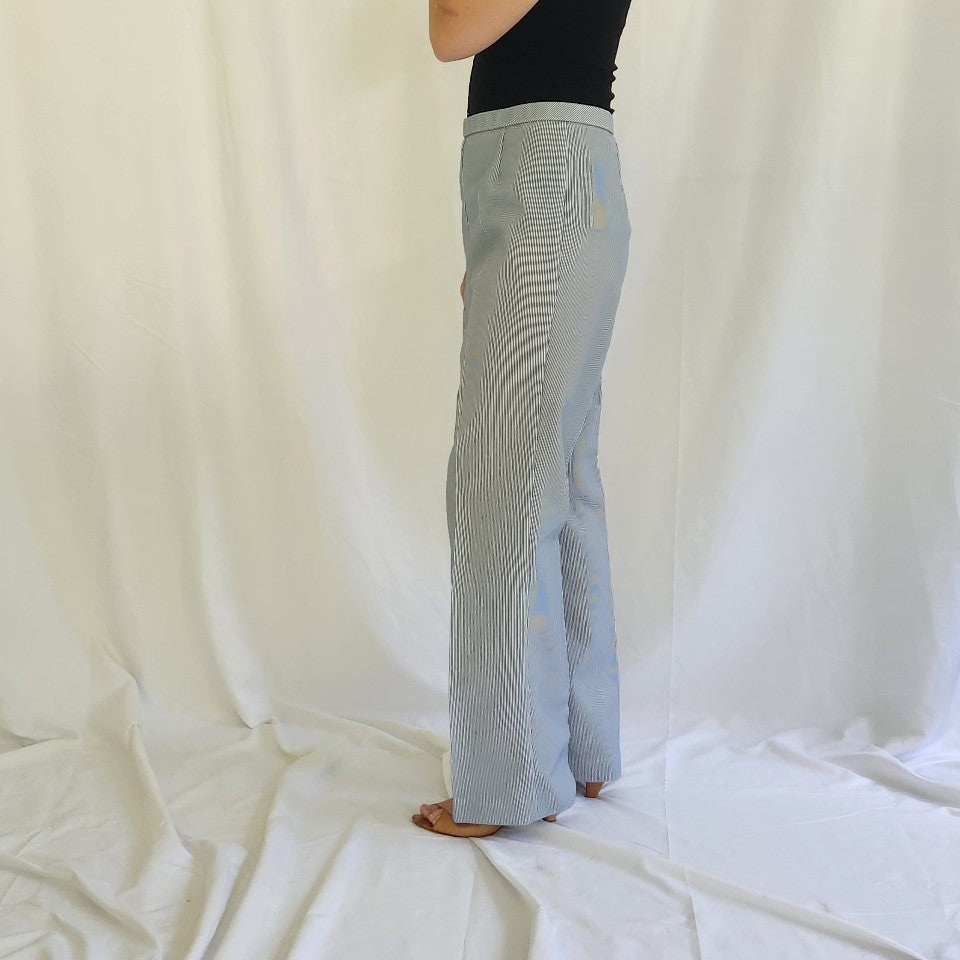 70s/80s Blue and White Pinstripe Trousers