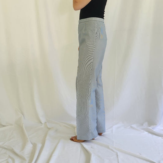 70s/80s Blue and White Pinstripe Trousers