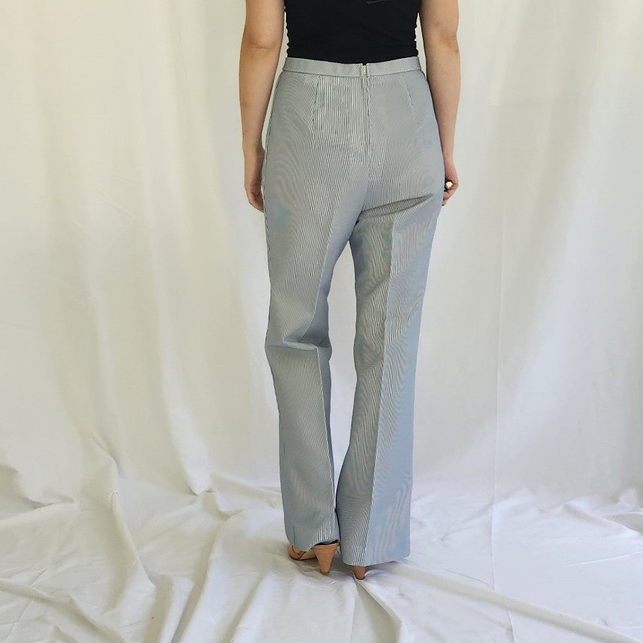 70s/80s Blue and White Pinstripe Trousers