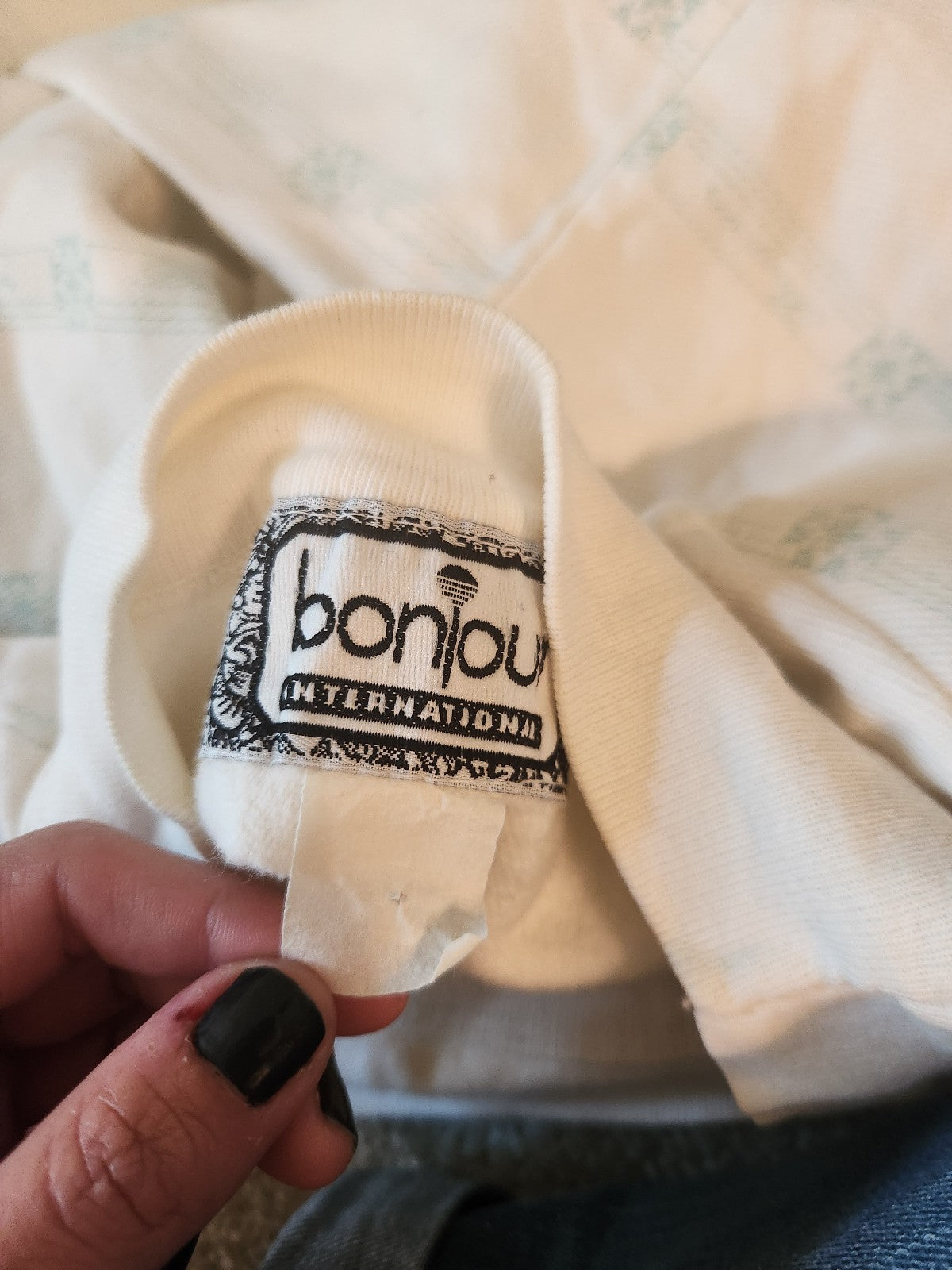 90s French Inspired Floral Sweatshirt