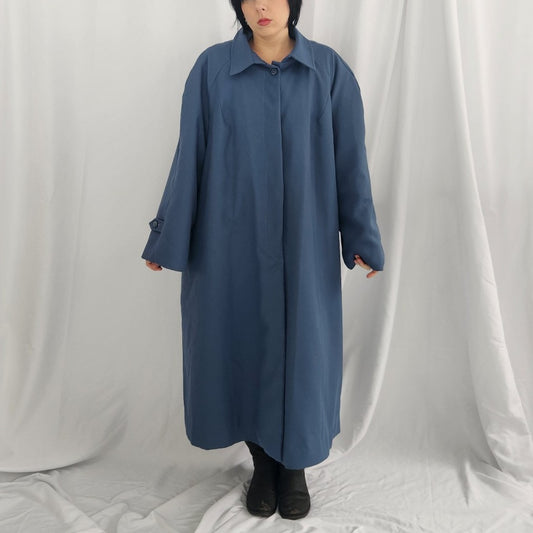 70s Hand Made Blue Overcoat