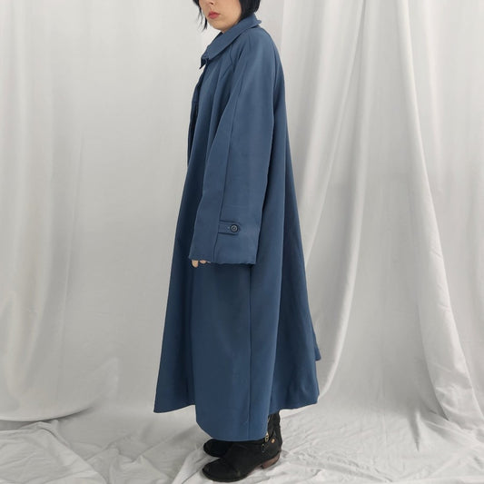 70s Hand Made Blue Overcoat