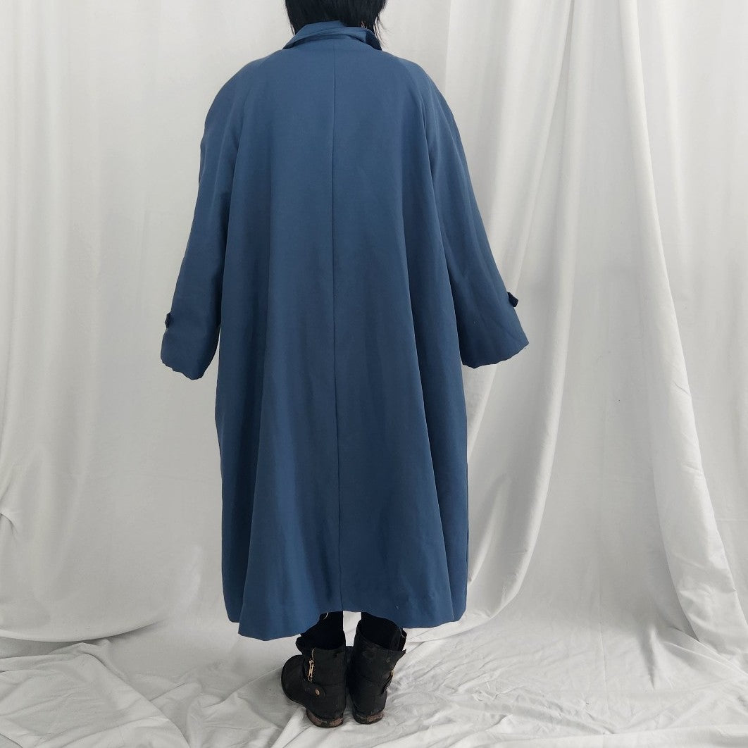 70s Hand Made Blue Overcoat