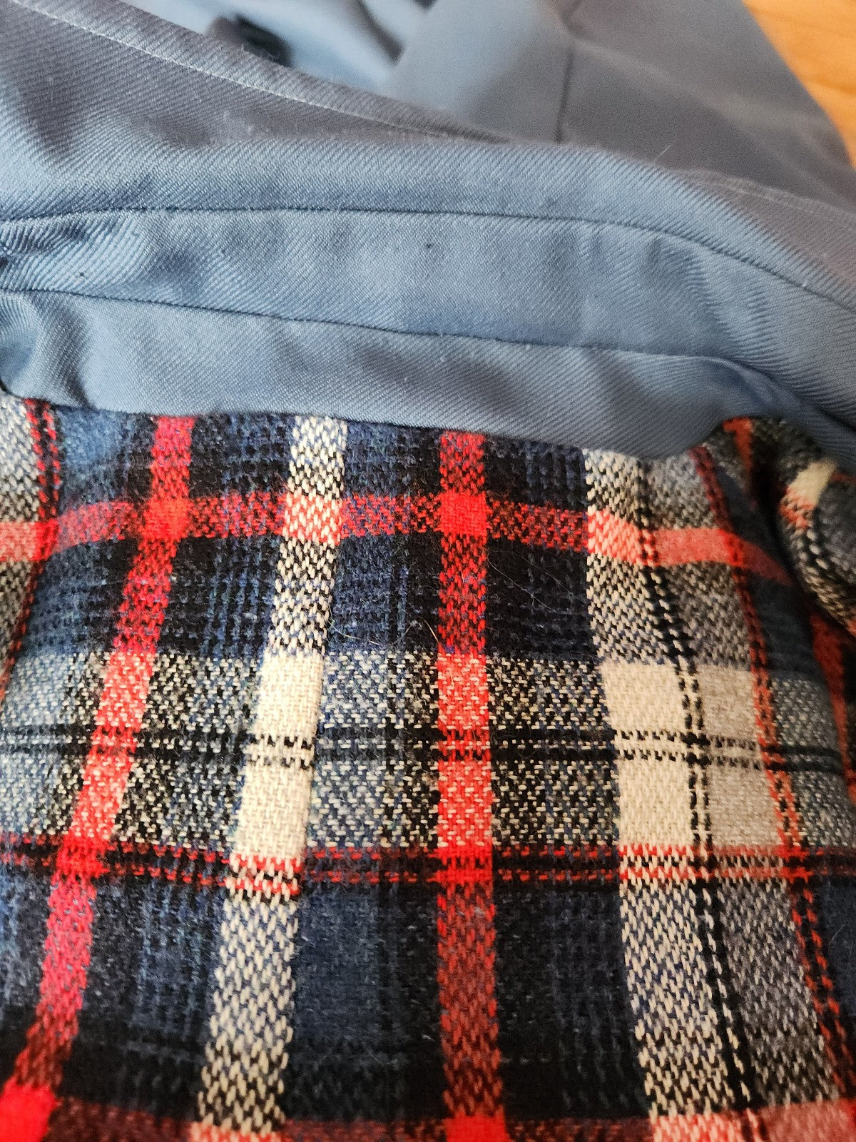70s Hand Made Blue Overcoat