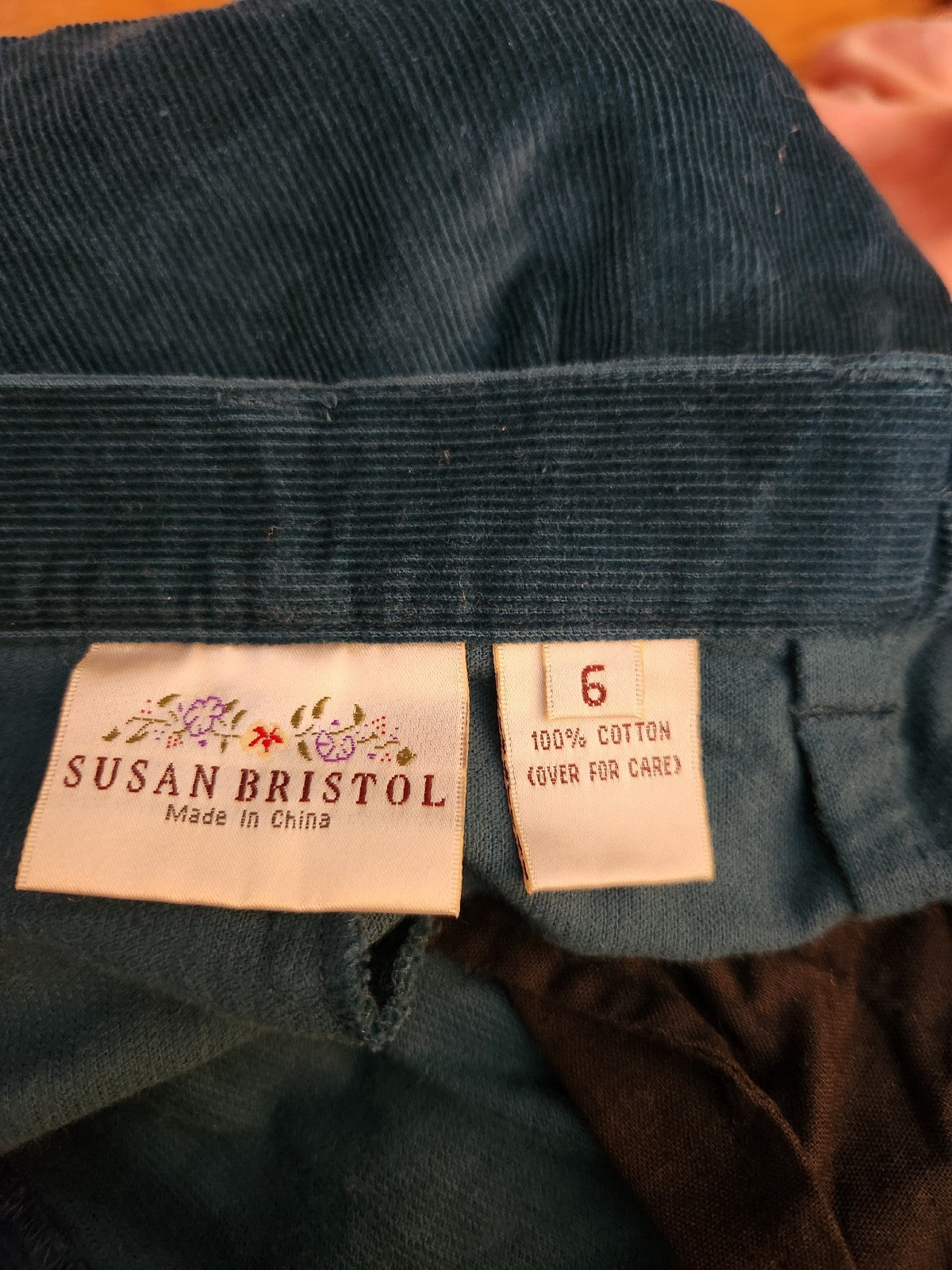 90s Green High Rise Corduroy Pants