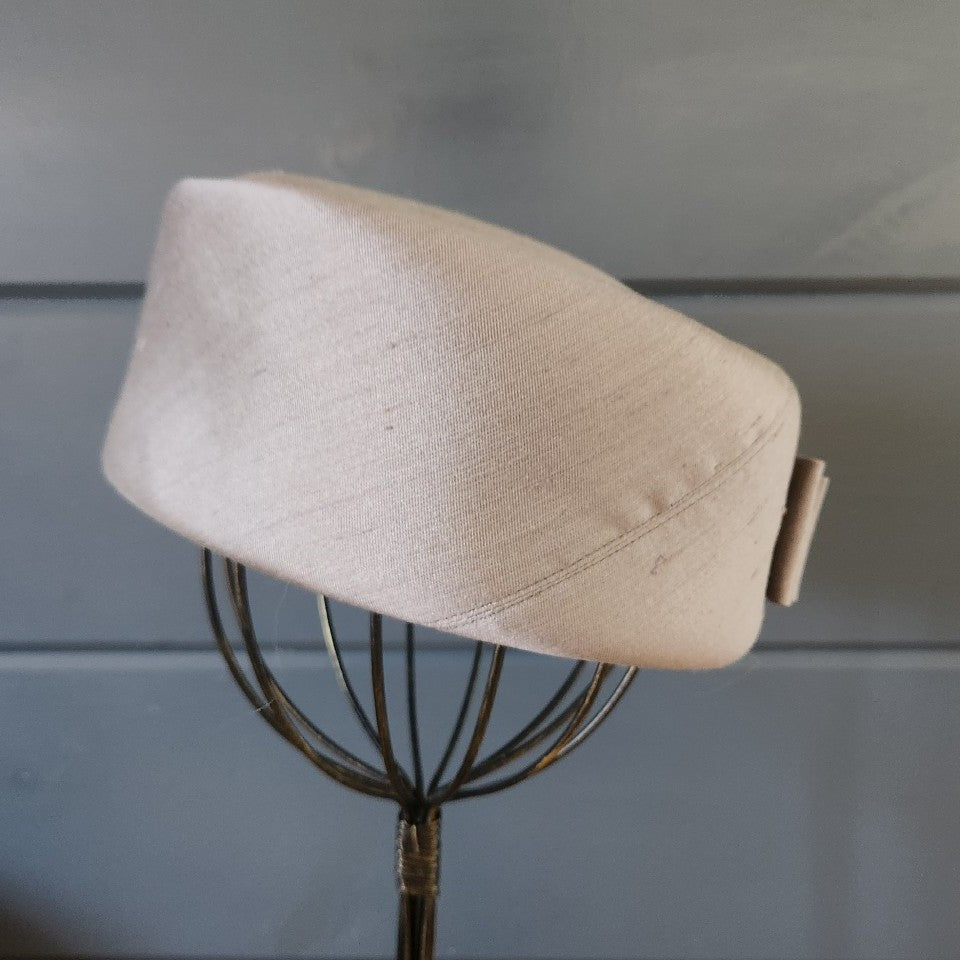 60s Gray Pillbox Hat
