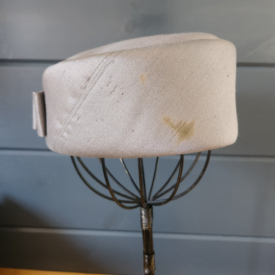 60s Gray Pillbox Hat