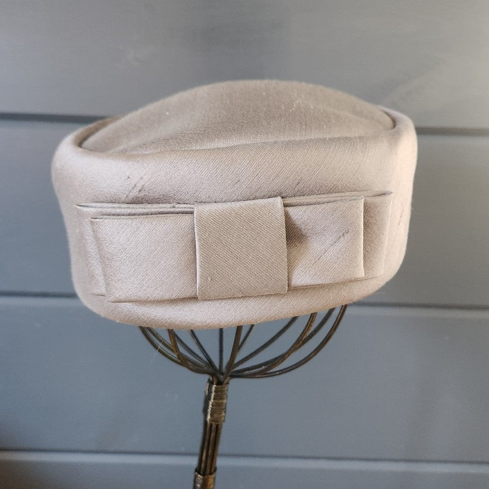 60s Gray Pillbox Hat