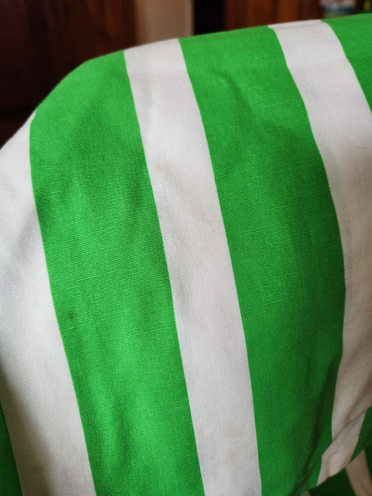 60s Green and White Striped Sundress