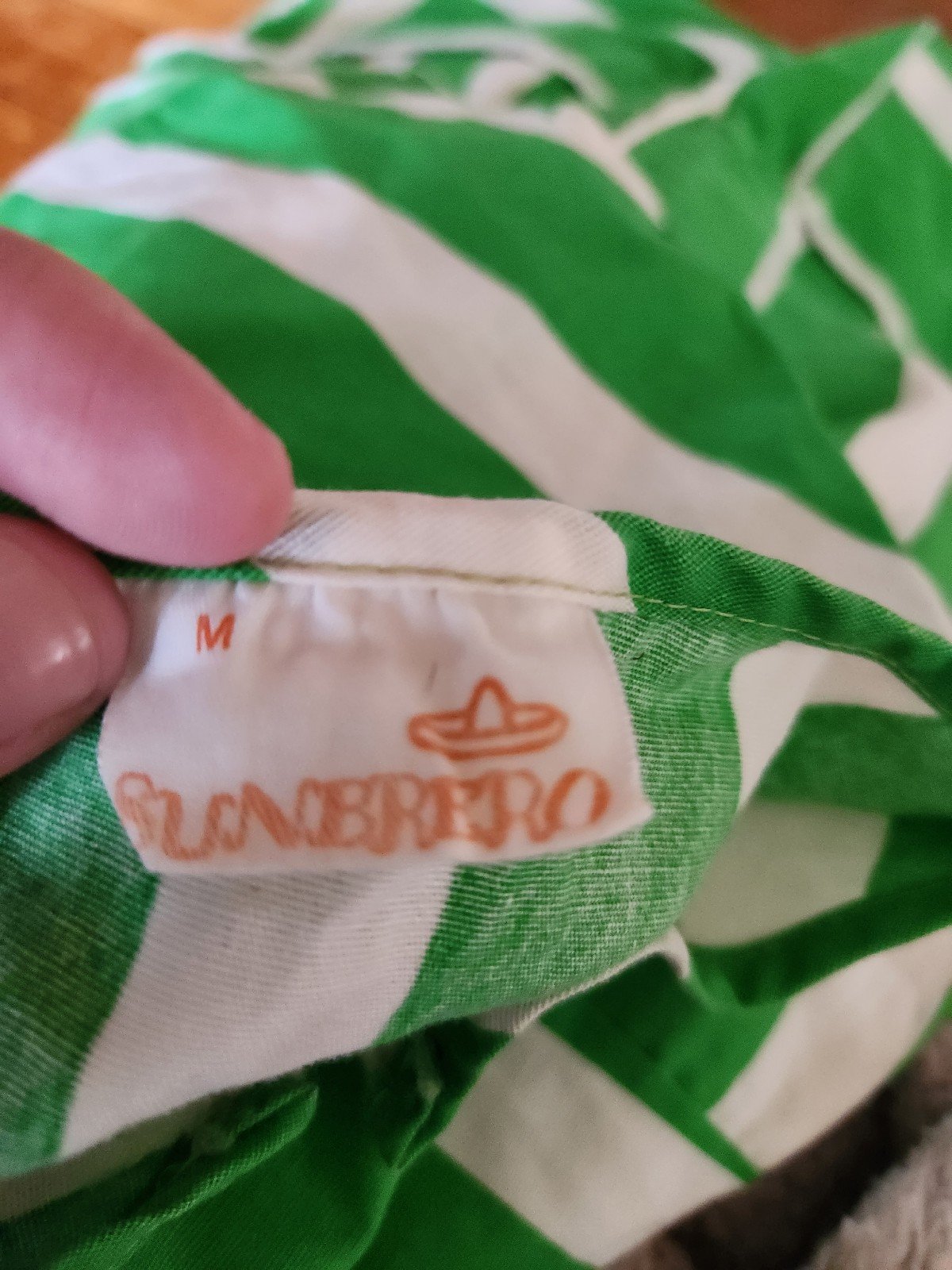 60s Green and White Striped Sundress